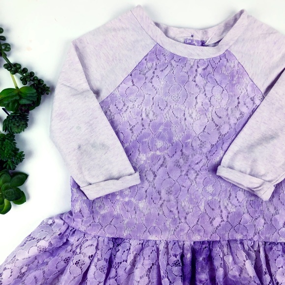 Pippa & Julie Lavander Lace Dress - Picture 2 of 4